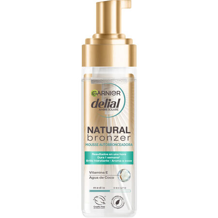 Mousse autobroceador Delial 200ml natural bronze con agua de coco
