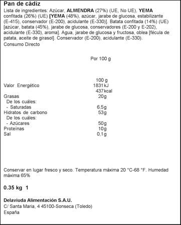 Pan de Cádiz Delaviuda 350g