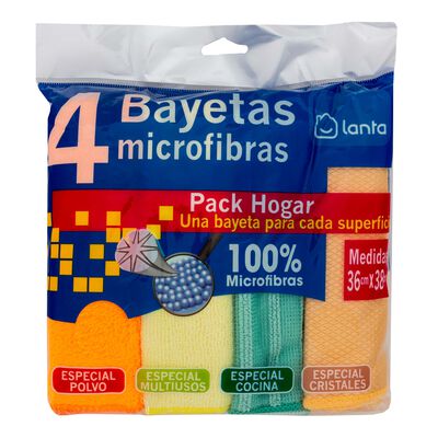 Bayeta Lanta 4 uds microfibra multiusos