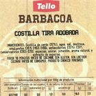 Tira de costilla adobada barbacoa Tello 800gr aproximadamente