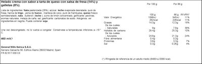 Helado tarrina H&auml;agen-Dazs strawberry cheesecake 460ml