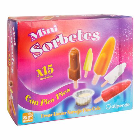 SORBETES MINIS ALIPENDE 15U SURTIDOS