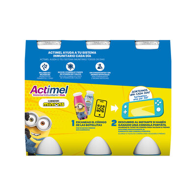 Actimel natural sin azúcares añadidos pack kids de 6x100g
