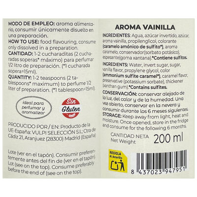 Aroma vulpi con fragancia de vainilla capacidad 200 ml