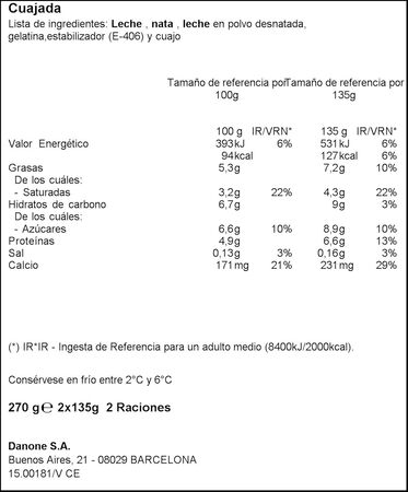 Cuajada Danone pack 2