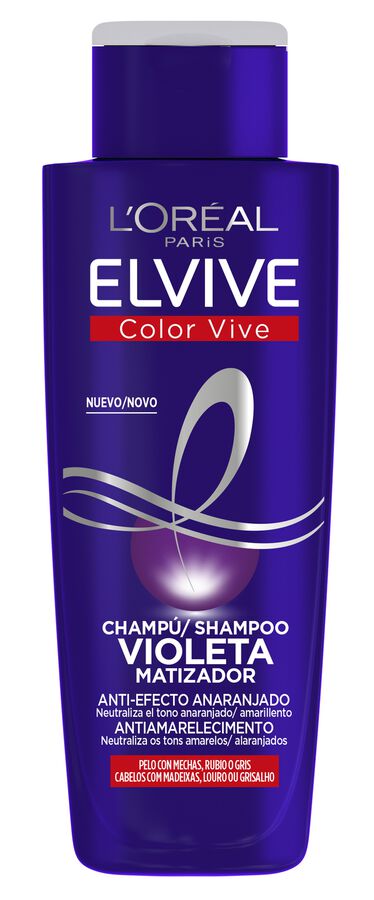 Champú Elvive 200ml color vive violeta anti efecto anaranjado