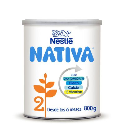 Leche continuación polvo Nativa 2 Nestlé desde 6meses 800g