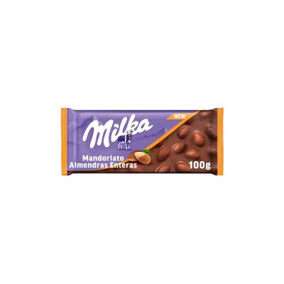 Chocolate con leche y almendras enteras Milka 100g