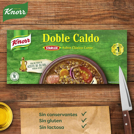 Caldo doble en pastillas s/gluten s/lactosa Knorr 2-4p