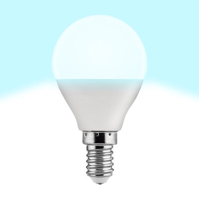 Bombilla Led esférica e14 plástico TM p45 6W fría