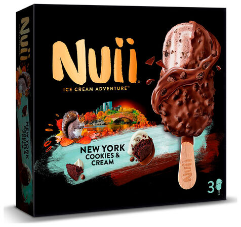 Helado Nuii 3 uds new york cookies cream