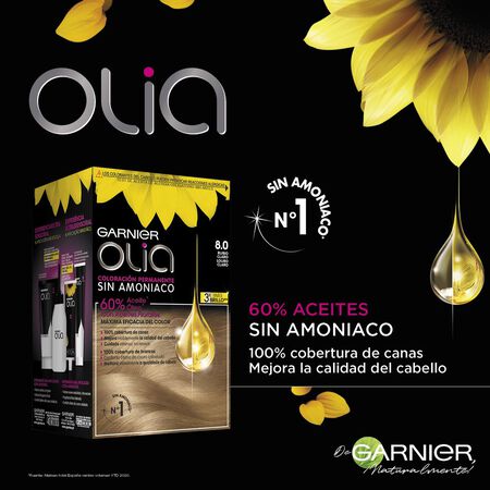 Tinte de cabello sin amoníaco Garnier Olia nº 8 rubio claro