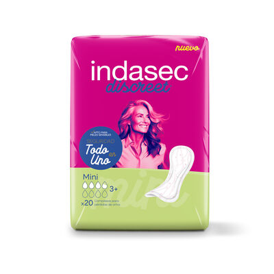 Compresas de incontinencia Indasec dermoseda 20 uds mini