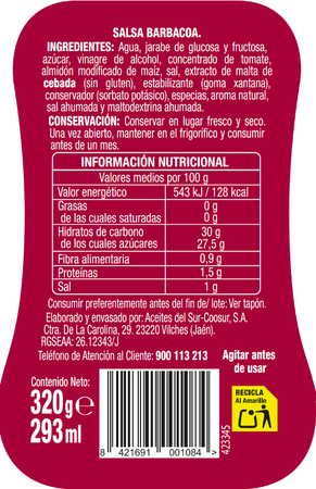 Salsa barbacoa Alipende 320g
