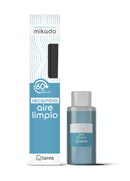 Ambientadores tipo mikado recambio Lanta 50ml aire limpio