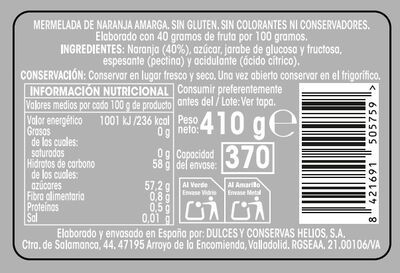 Mermelada de  naranja amarga Alipende 410g