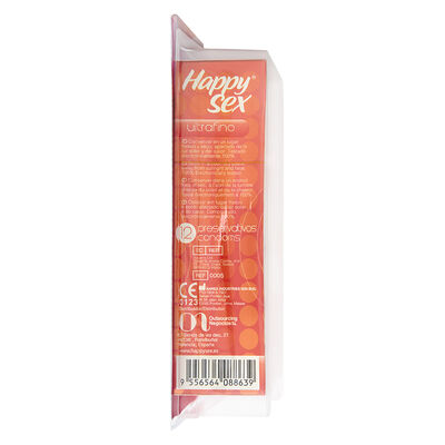 Preservativos Happy Sex 12 uds ultrafino