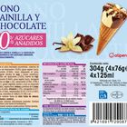Helado cono sin azúcar Alipende 4 uds vainilla-choco