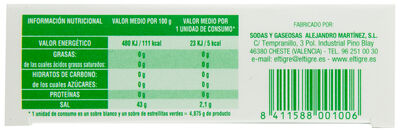 Gasificante para reposter&iacute;a El Tigre 8 sobres