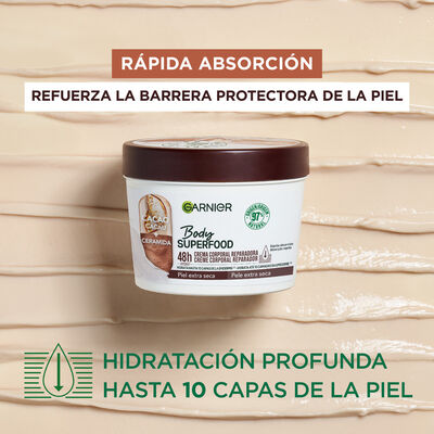 Crema Corporal Garnier 380Ml Con Cacao Y Ceramida Piles Muy Secas