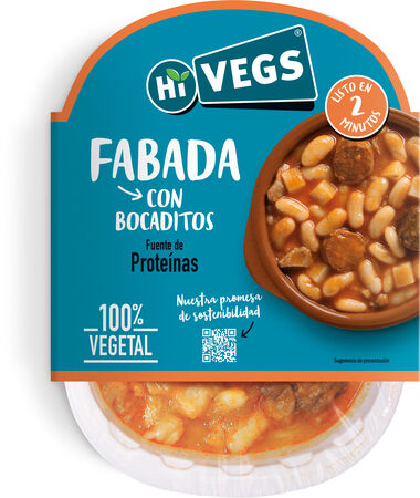 Fabada 100% vegetal con bocaditos Hi Vegs! 300g