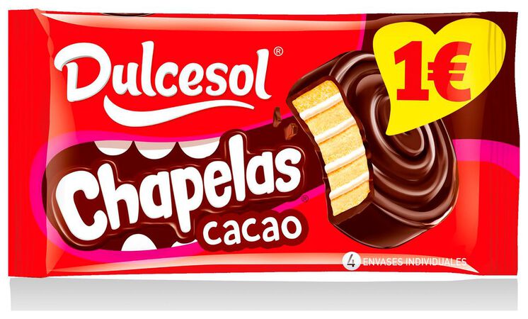 Bizcocho Dulcesol 3 uds cubierto de cacao