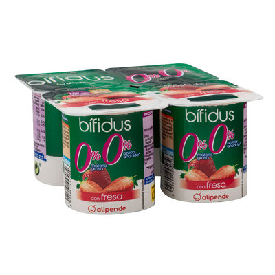 Bífidus Alipende sin azúcar añadido pack 4 fresas