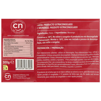 Fresas enteras congeladas