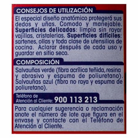 Estropajo salvauñas Lanta 2 uds ergonomico