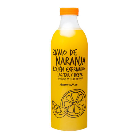 Zumo de naranja exprimido natural botella 1l
