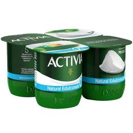 Bífidus probiótico Activia desnatado 0% materia grasa pack 4 natural edulcorado