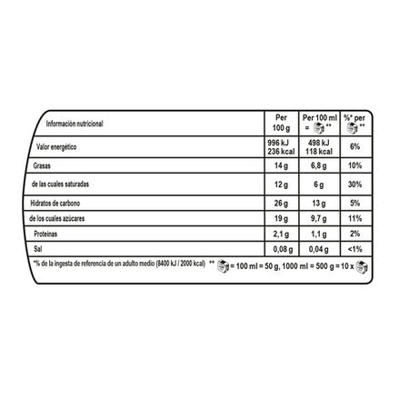 Tarta Comtessa XXL Frigo 1l clásica