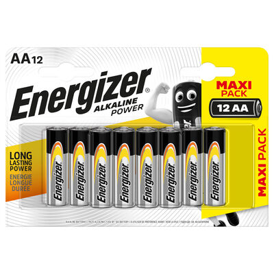 Pila Alkaline Power Energizer 12 Unidades Aa Lr06