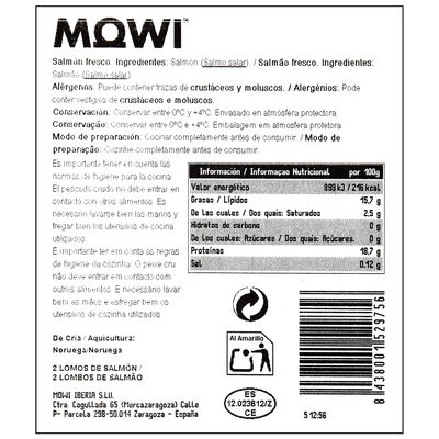 Salm&oacute;n corte maestro Mowi 230g