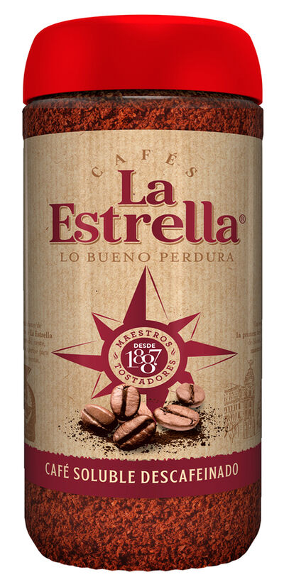 Caf&eacute; soluble descafeinado La Estrella 190g