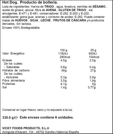 Pan hot dog r&uacute;stico Dulcesol 330g