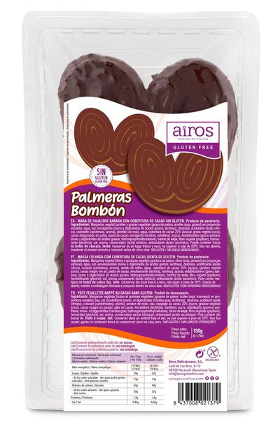 Palmera Airos bombón 120g sin gluten