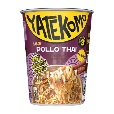 Fideos orientales sabor pollo thai Gallina Blanca Yatekomo 60g