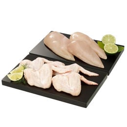 De Pollo: 1Kg de Pechugas + 1Kg de Alas