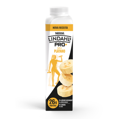 Bebida sabor pl&aacute;tano Lindahls Nestl&eacute; 345g pro+