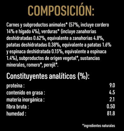 Alimento H&uacute;medo para perro C&eacute;sar Cordero 400g