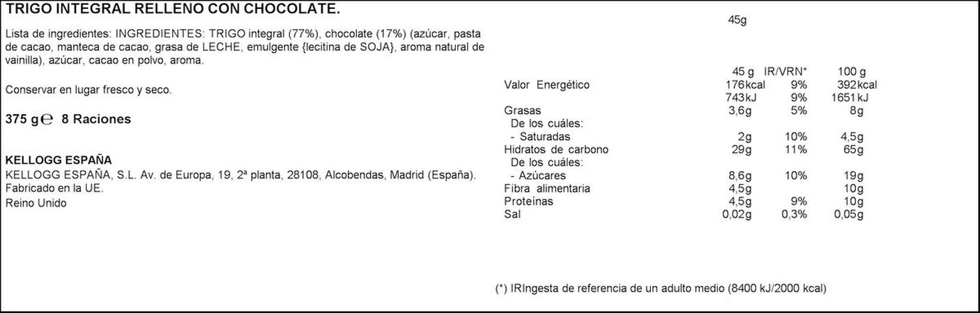 Cereales integrales chocolate All-Bran kellogg's 375g