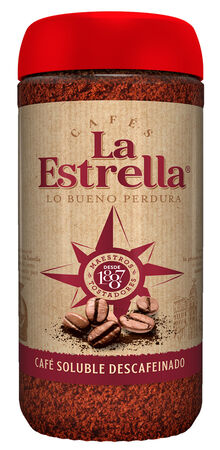 Caf&eacute; soluble descafeinado La Estrella 190g