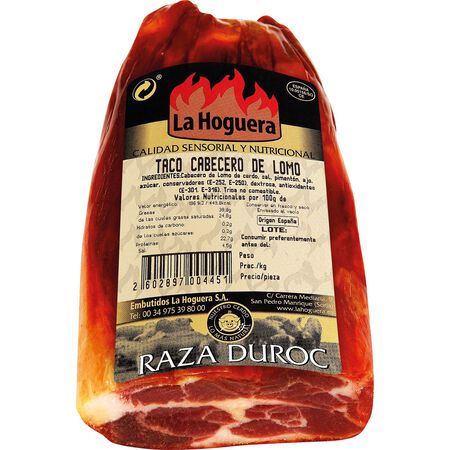 Cabecero lomo duroc La Hoguera 300g aproximadamente