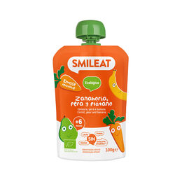 Pouch Smileat zanahoria plátano y pera 6meses 100g