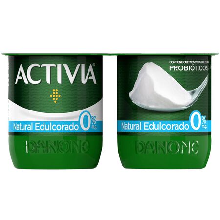 Bífidus probiótico Activia 0% pack 4 natural edulcorado