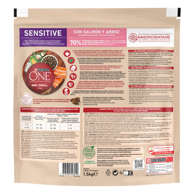Pienso para perros mini One Purina sensitive 1,5kg