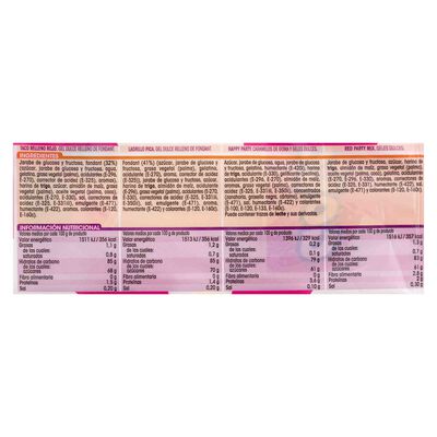 Golosinas Alipende 200g taco relleno rojo