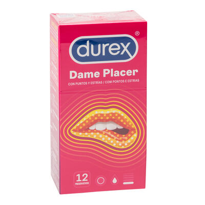 Preservativos Durex 12 uds dame placer con puntos y estrías