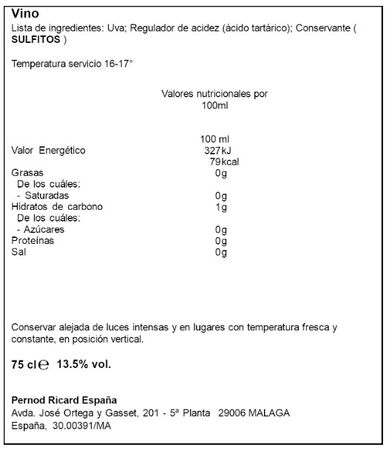 Vino tinto D.O Rioja crianza vendimia Campo Viejo 75cl